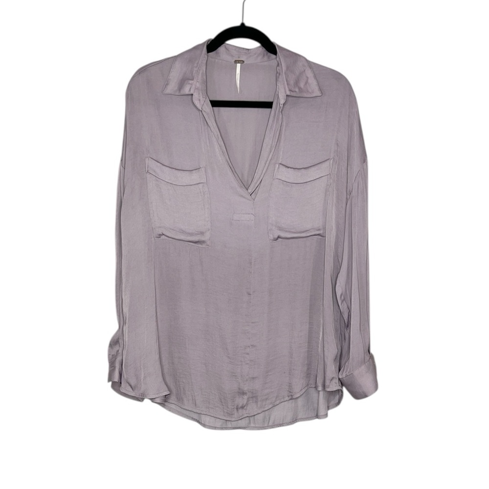Free People Starry Dreams Pullover Blouse in lavender size Small